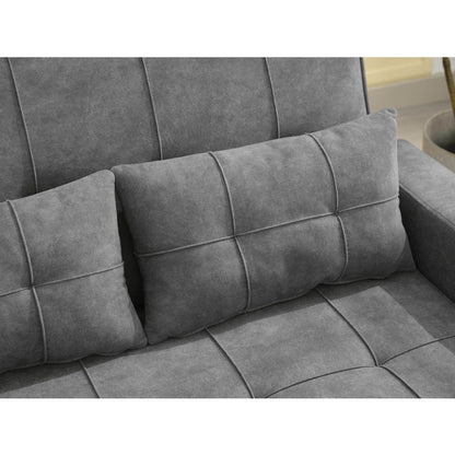 Futon Chair Bed Convertible Chair 3-in-1 Pull Out Sleeper Chair Beds with USB Ports,Wear-resistant and Anti-scratch, Armchair Bed Sleeper for Living Room (Dark Grey Tech cloth)