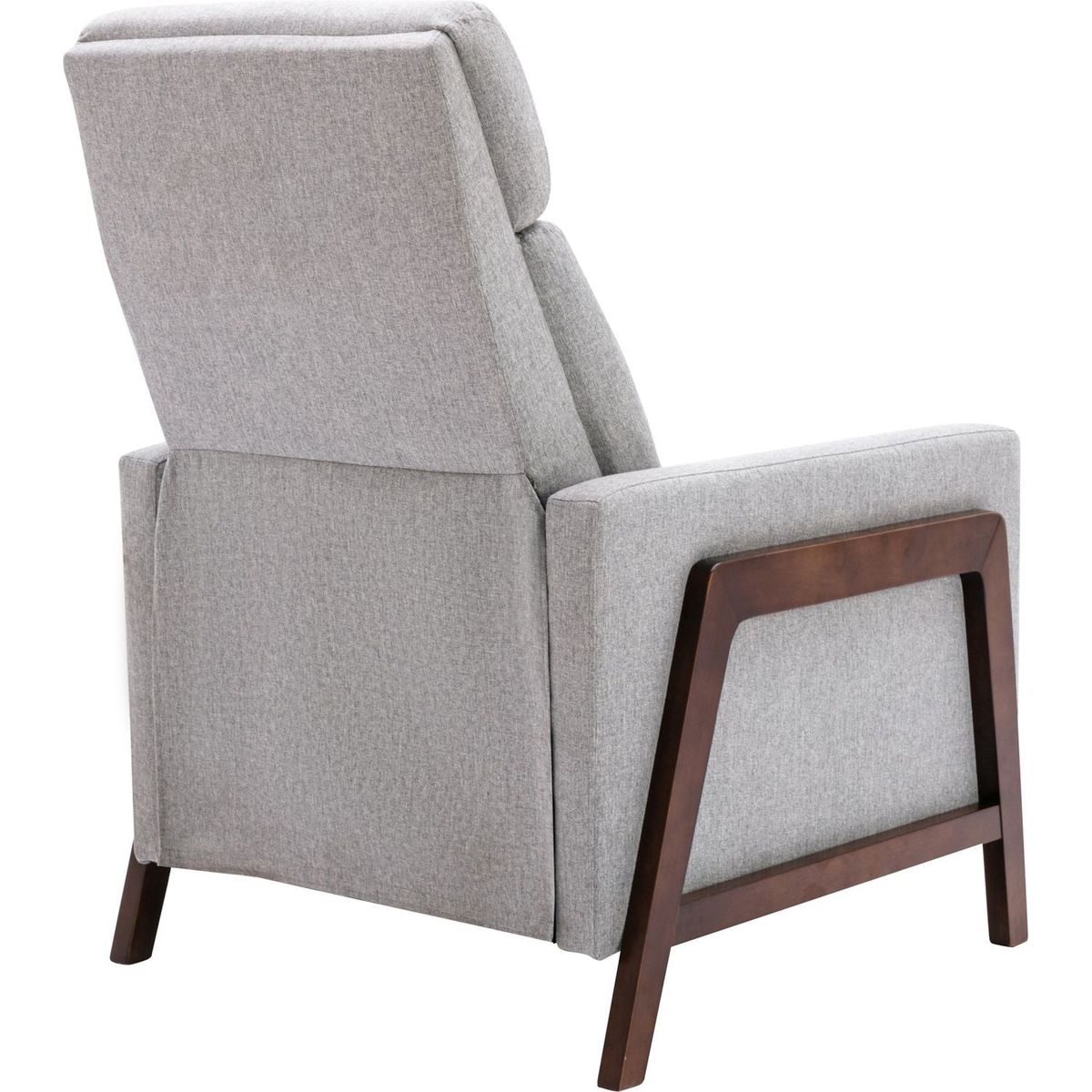 Wood-Framed Upholstered Recliner Chair Adjustable Home Theater Seating with Thick Seat Cushion and Backrest Modern Living Room Recliners, Gray