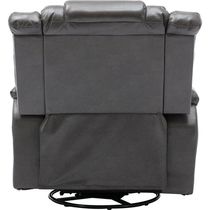 360Swivel and Rocking Home Theater Recliner Manual Recliner Chair with Wide Armrest for Living Room,Bedroom, Grey