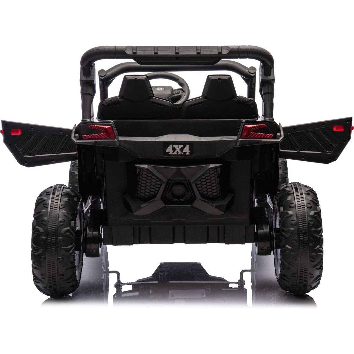 24V Two-Seater Kids Ride On UTV W/Parents Remote Control,Four-Wheel Suspension,Slow Start,Large wheel design,Anti-collision bar,Storage space,Music,USB,Bluetooth,Volume control,LED lights for Kids 3+.