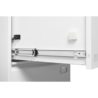 Filing Cabinet Lateral File Cabinet 2 Drawer, White Filing Cabinets with Lock, Locking Metal File Cabinets Three Drawer Office Cabinet for Legal/Letter/A4/F4 Home Offic