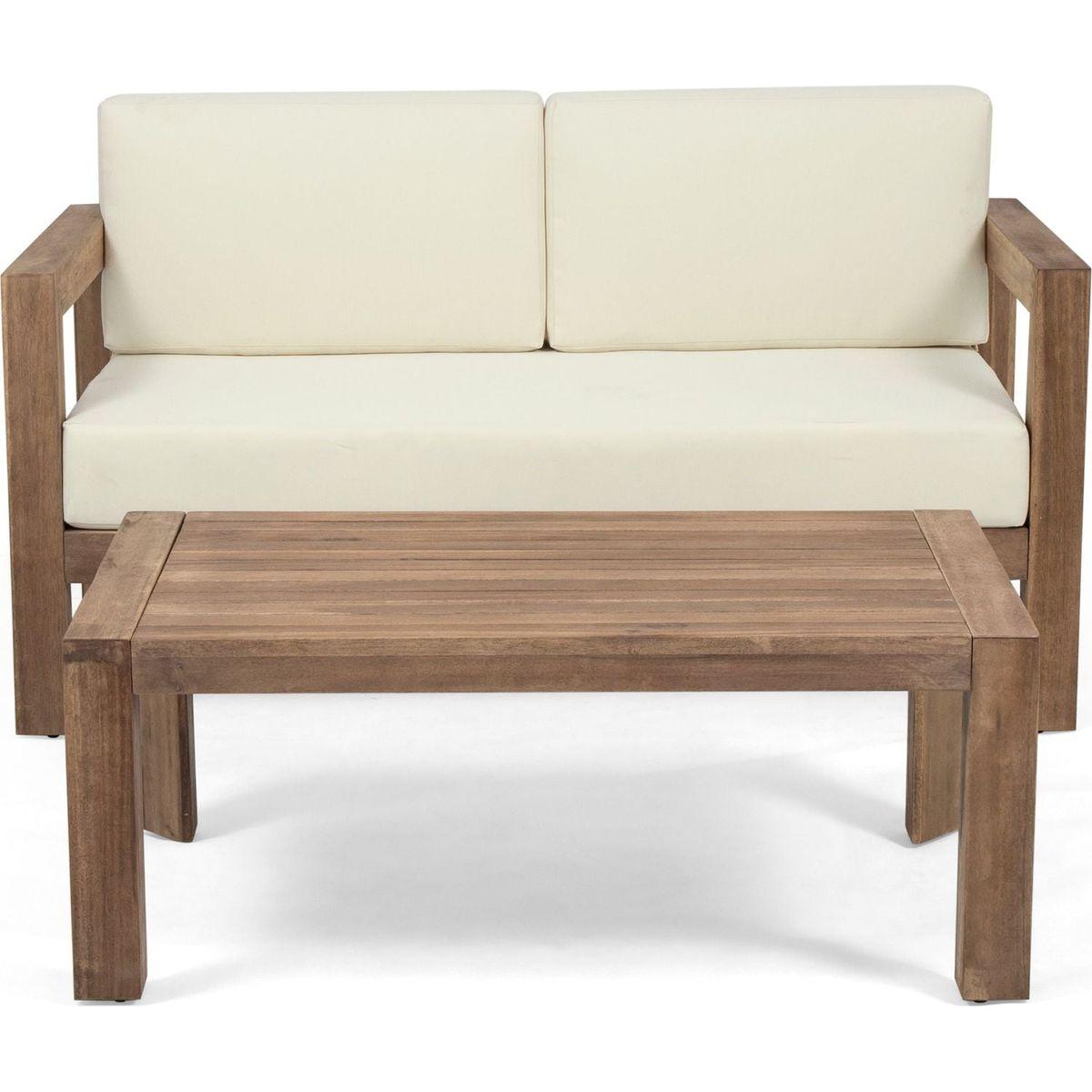 GENSER LOVESEAT & COFFEE TABLE