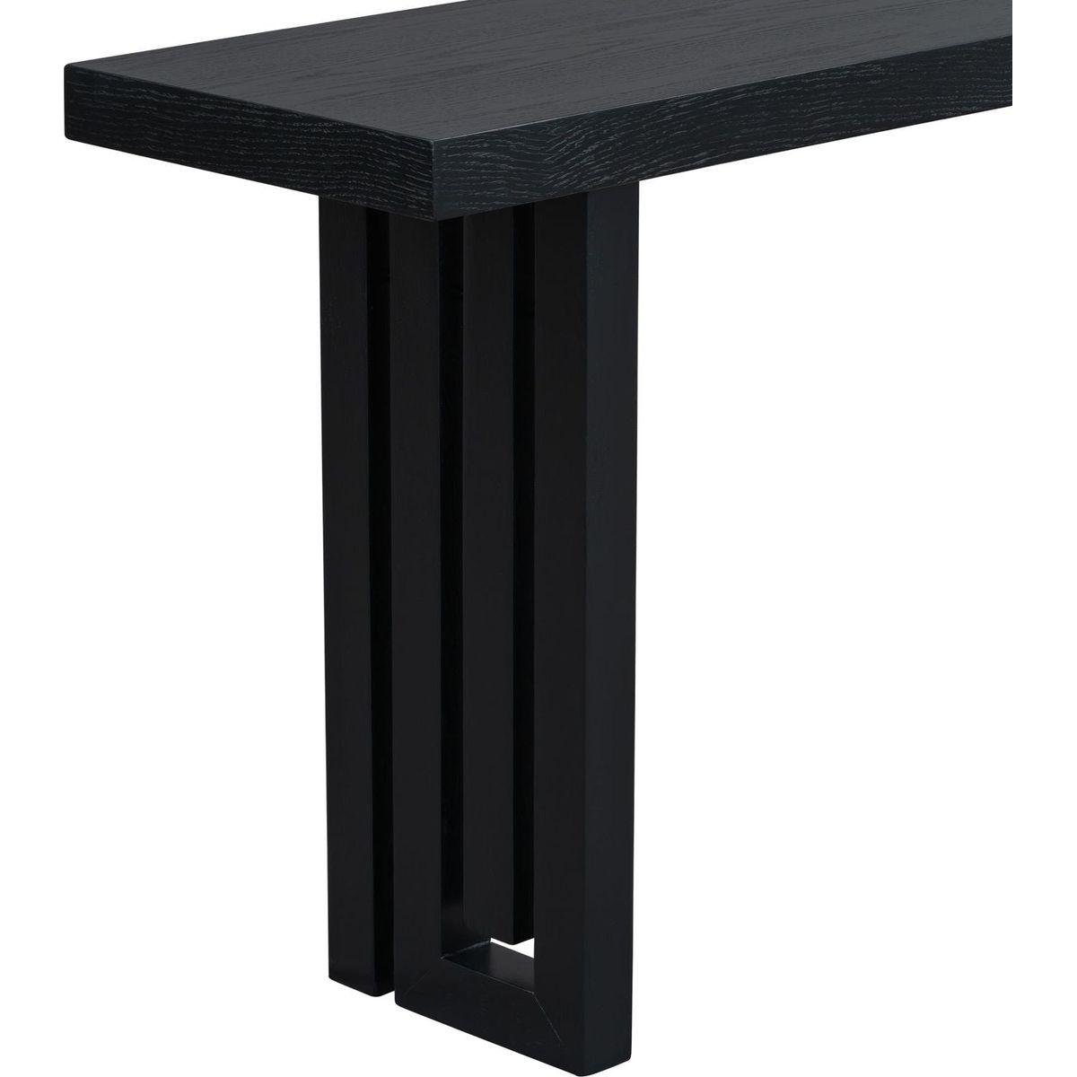 Uniquely Designed Oak Veneer Console Table with Distinctive Side Shapes, Suitable for Entryway, Hallway, Living Room, Foyer, Corridor