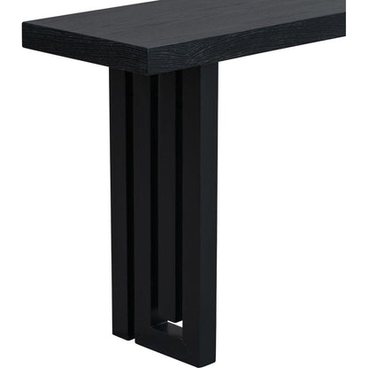 Uniquely Designed Oak Veneer Console Table with Distinctive Side Shapes, Suitable for Entryway, Hallway, Living Room, Foyer, Corridor