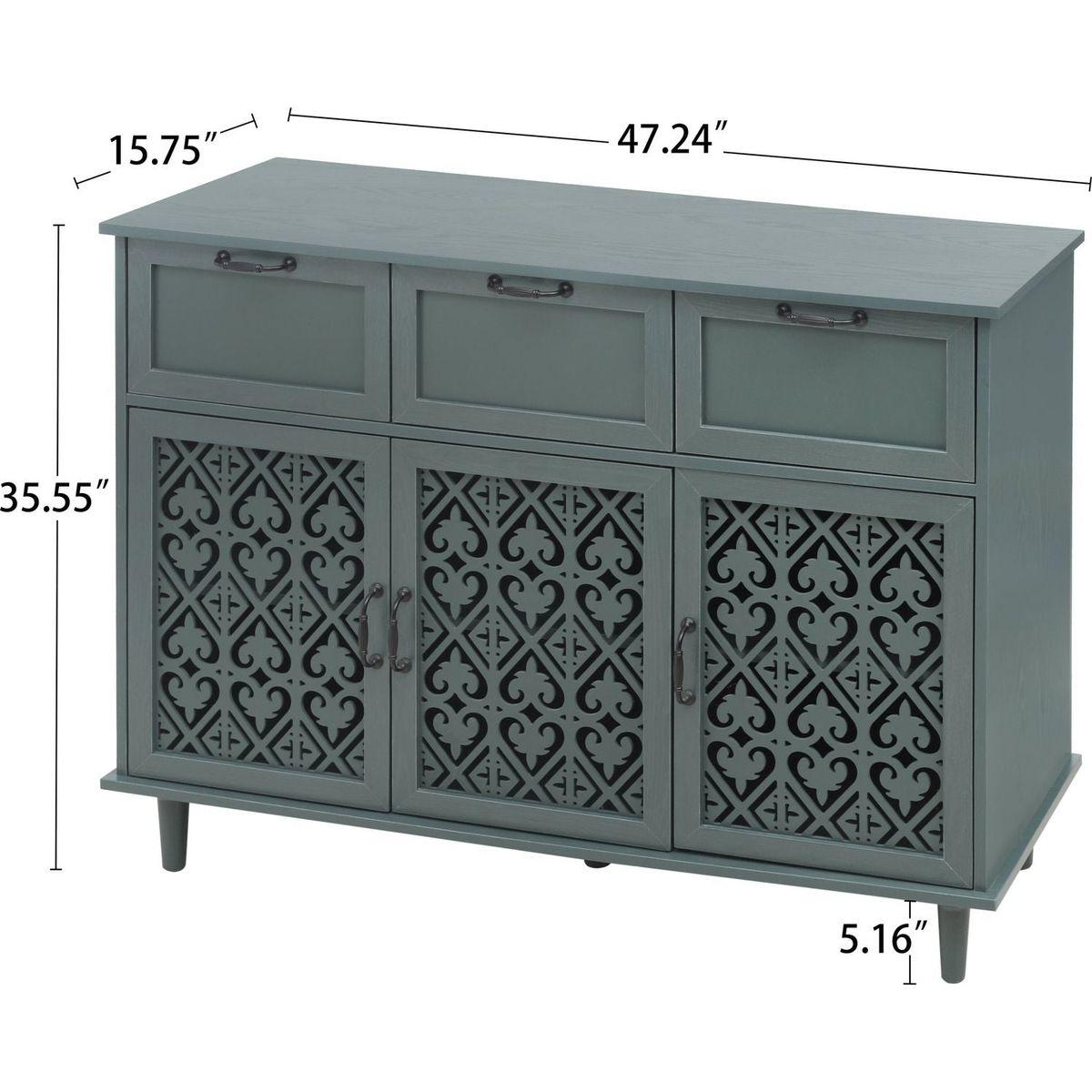 3 Door 3 Drawer Cabinet, American Furniture, Suitable for Bedroom, Living Room, Study