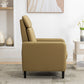 Modern Artistic Color Design Adjustable Recliner Chair PU Leather for Living Room Bedroom Home Theater, Mustard Green