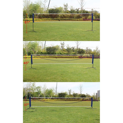 Portable Large Volleyball Net Badminton Net with Carrying Bag Stand/Frame 17FT