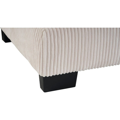 Modern U Shaped 6-seat Sectional Sofa Couch with one Ottoman and three toss pillows, Modular Sofa for Living Room,Corduroy sofa