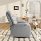 Large Manual Recliner Chair for Living Room,Lying flat at 150 degrees,Cat scratch fabric,Light gray