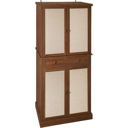 4 Door Cabinet with 1 Drawer, with 4 Adjustable Inner Shelves, Storage Cabinet