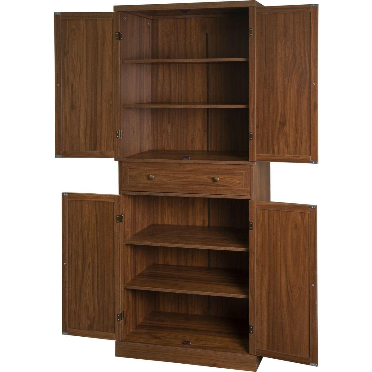 4 Door Cabinet with 1 Drawer, with 4 Adjustable Inner Shelves, Storage Cabinet