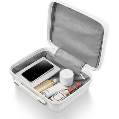 18" Carry On Luggage with Front Open Door &Laptop Interlayer, Hard Shell Suitcase Built-In TSA Luggage Lock, Hardside Lightweight PC Travel Suitcase for Women Men with Spinner Wheels Airline Approved