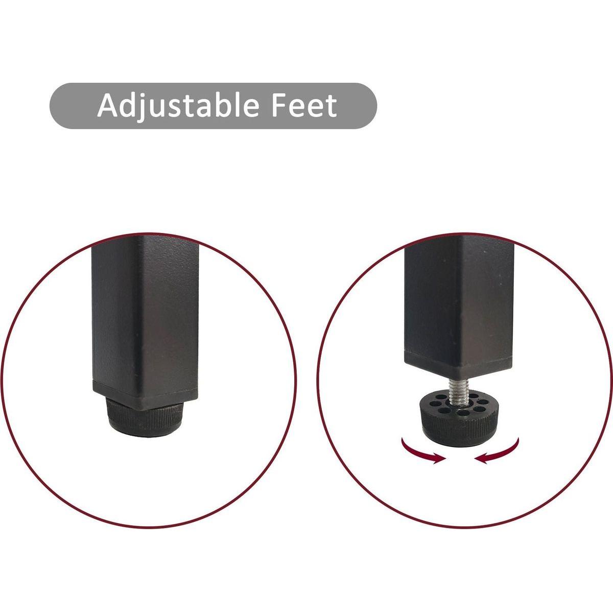 40.16" Rattan Coffee table, sliding door for storage, metal legs, Modern table for living room, natural