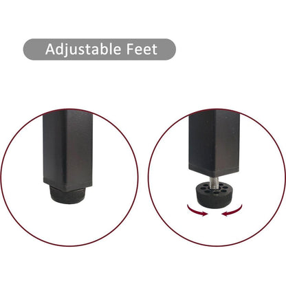 40.16" Rattan Coffee table, sliding door for storage, metal legs, Modern table for living room, natural