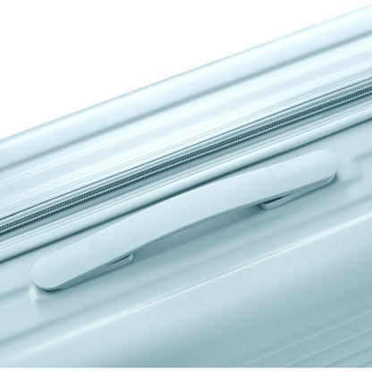 Luggage Set of 3, 20, 24, 28inch with USB Port, 20, 24inch with front opening design Airline Certified Carry on Luggage with Cup Holder, ABS Hard Shell Luggage with Spinner Wheels, light blue