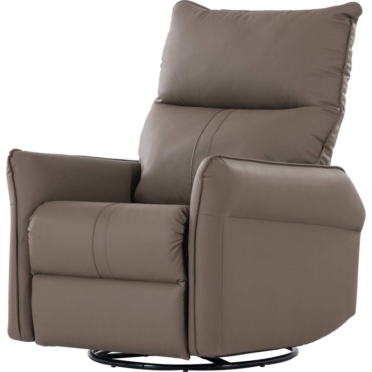 Rocking Recliner Chair,360 Degree Swivel Nursery Rocking Chair,Glider Chair,Modern Small Rocking Swivel Recliner Chair for Bedroom,Living Room Chair Home Theater Seat,Side Pocket(Brown)