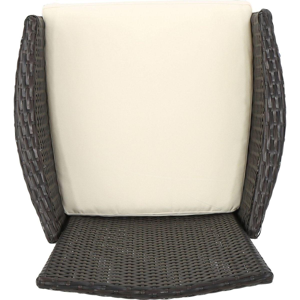 Clementine Outdoor Multibrown PE Wicker Dining Chairs (Set of 2)