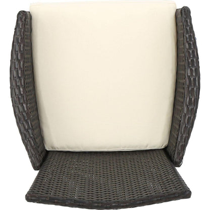 Clementine Outdoor Multibrown PE Wicker Dining Chairs (Set of 2)