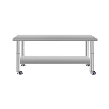 60''*24'' Commercial Work Table for Restaurant and Home Stainless Steel Kitchen Prep Table with Under Shelf and wheels