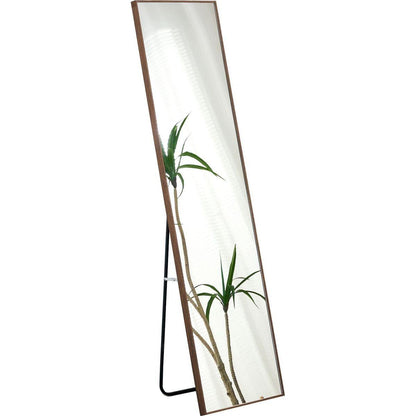 4rd generation packaging upgrade brown solid wood frame full body mirror, dressing mirror, decorative mirror, clothing store, floor standing mirror.