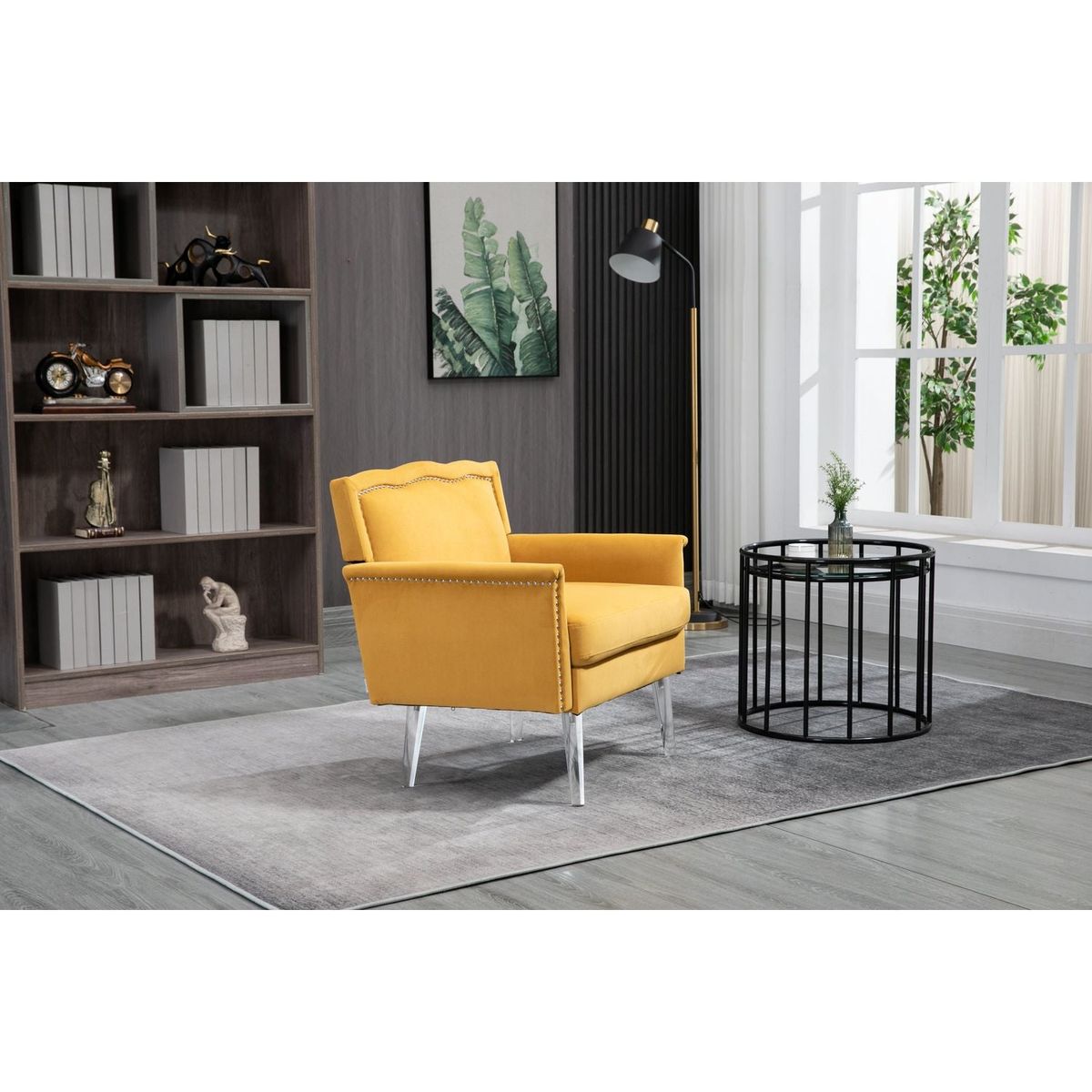 Accent Chair, Living Room Chair / leisure single sofa with acrylic feet