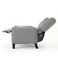 Modern Light Grey Fabric Push Back Recliner