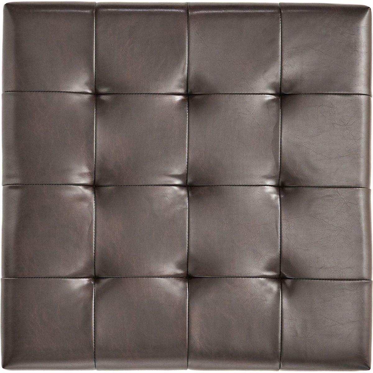 SQUARE OTTOMAN WITH STORAGE AND BOTTOM RACK