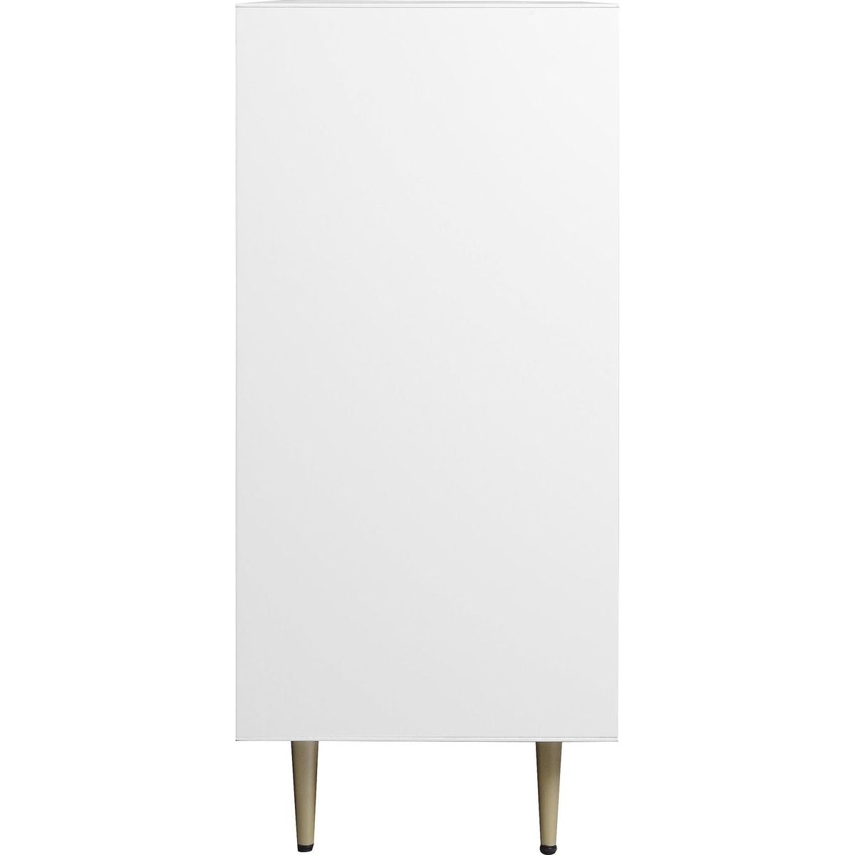 Wooden Tall 4 Drawer Dresser,Chest of Drawers with 4 Metal Legs, Anti-Tipping Device for Bedroom,Living Room