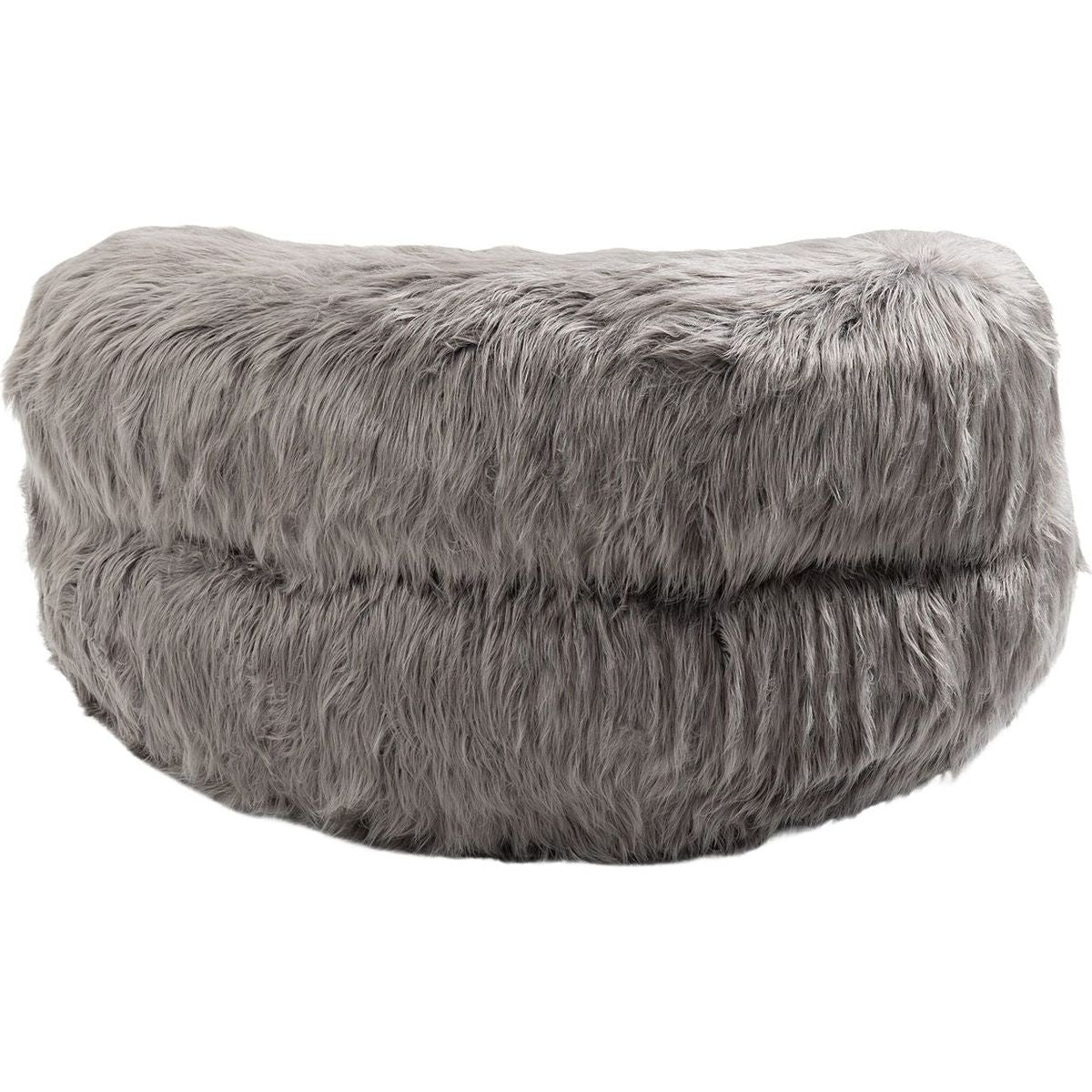 Bean Bag Chair Faux fur Lazy Sofa /Footstool Durable Comfort Lounger High Back Bean Bag Chair Couch for Adults and Kids, Indoor