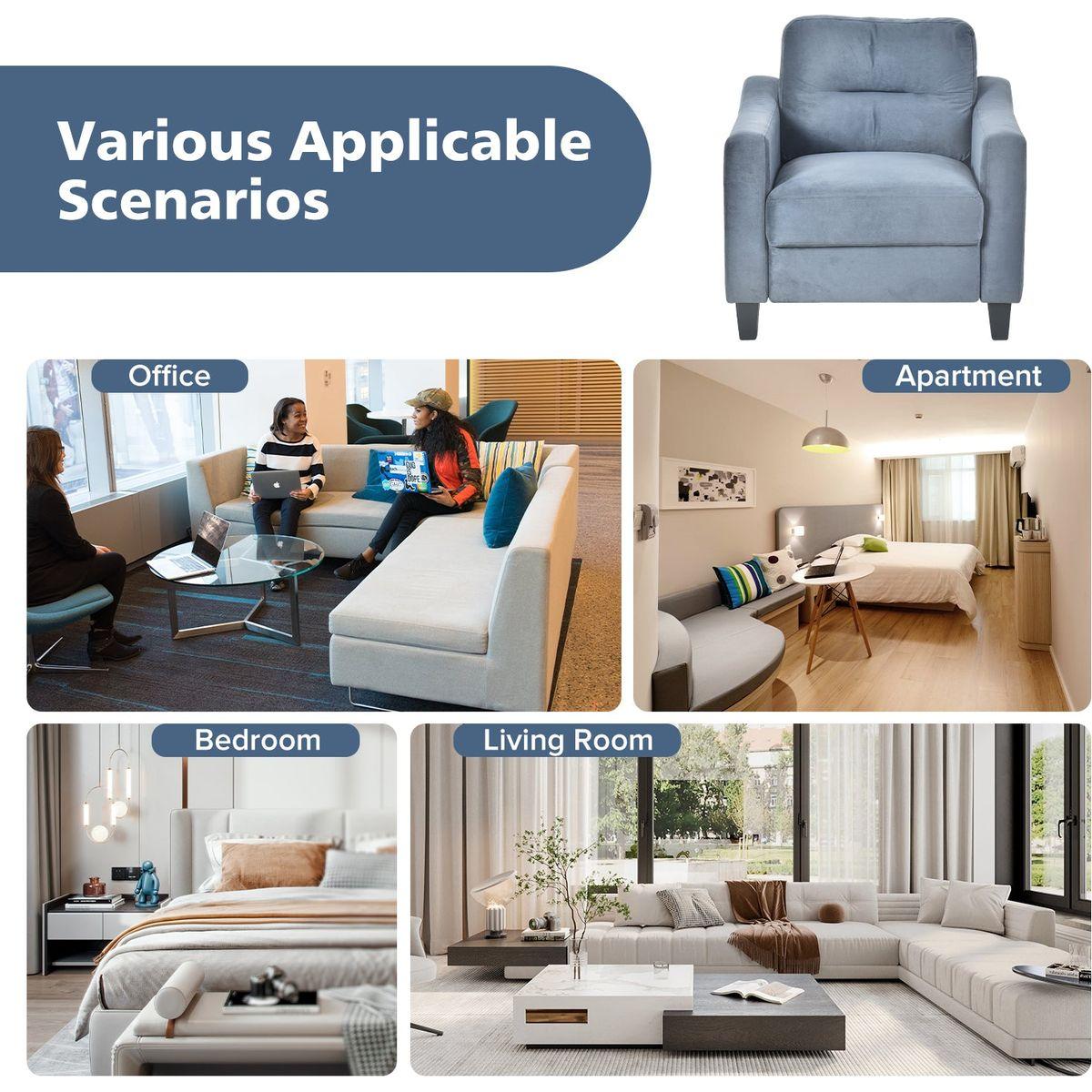 Couch Comfortable Sectional Couches and Sofas for Living Room Bedroom Office Small Space