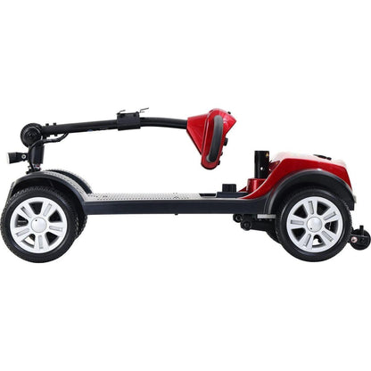 MAX SPORT RED 4 Wheels Outdoor Compact Mobility Scooter with 2pcsx12AH Lead acid Battery