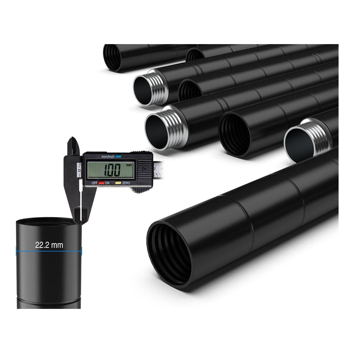 6 Tier Shelf Corner Wire Shelf Rack Pentagonal Shelves Adjustable Metal Heavy Duty Free Standing Corner Storage Display Chrome Rack for Bathroom, Living Room, Kitchen - Black