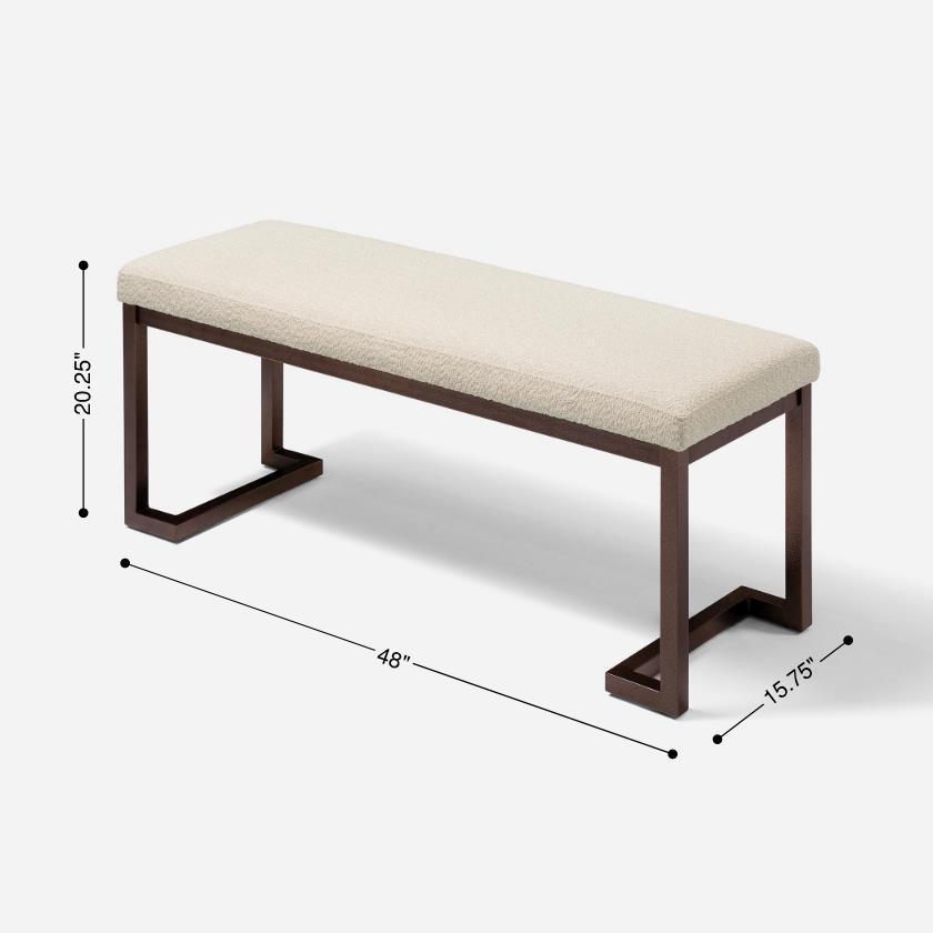 Pelican Bench - Pearl White