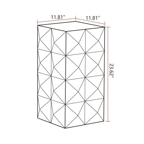 23.62"Height Three-dimensional Embossed Pattern Design Retro Coffee Table Retro Furniture Black - Streamdale Furniture