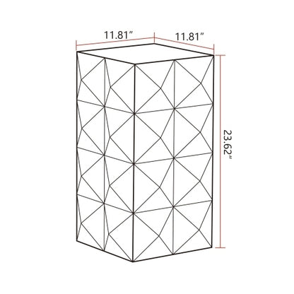 23.62"Height Three-dimensional Embossed Pattern Design Retro Coffee Table Retro Furniture Black - Streamdale Furniture