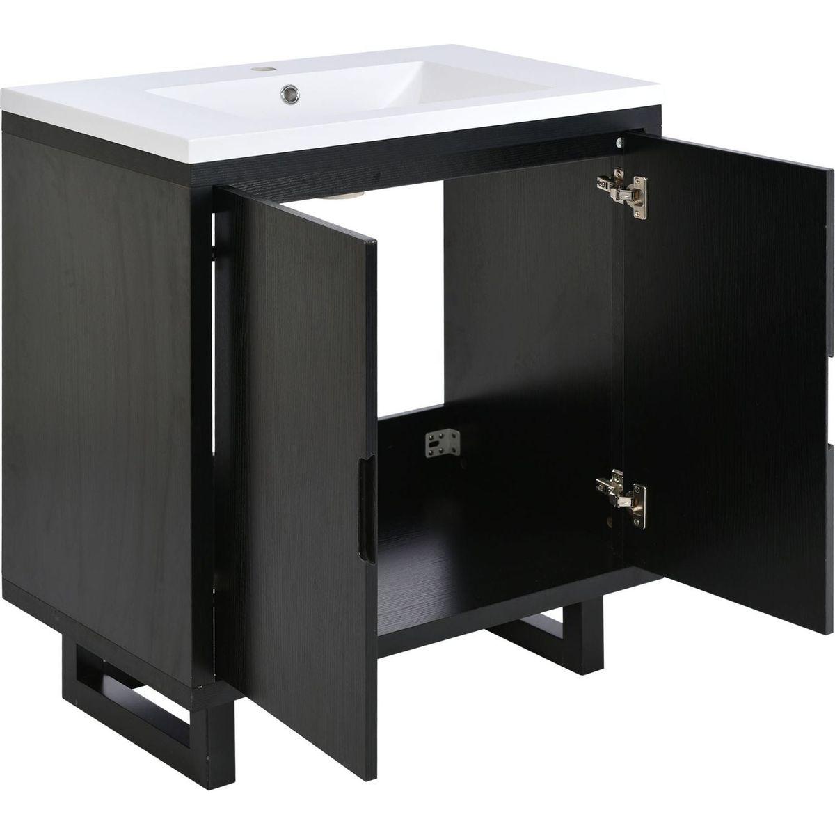 30" Bathroom vanity Set with Sink, Combo Cabinet, Bathroom Storage Cabinet, Solid Wood Frame