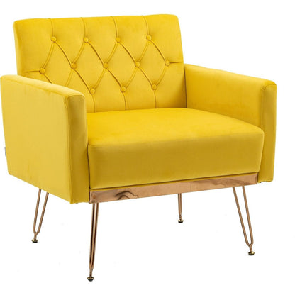 Accent Chair, leisure single sofa with Rose Golden feet