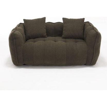 Soft beanbag chair with high resilience foam core for two people. The comfortable square recliner sofa is ideal for family members and friends engaged in games, reading, watching TV