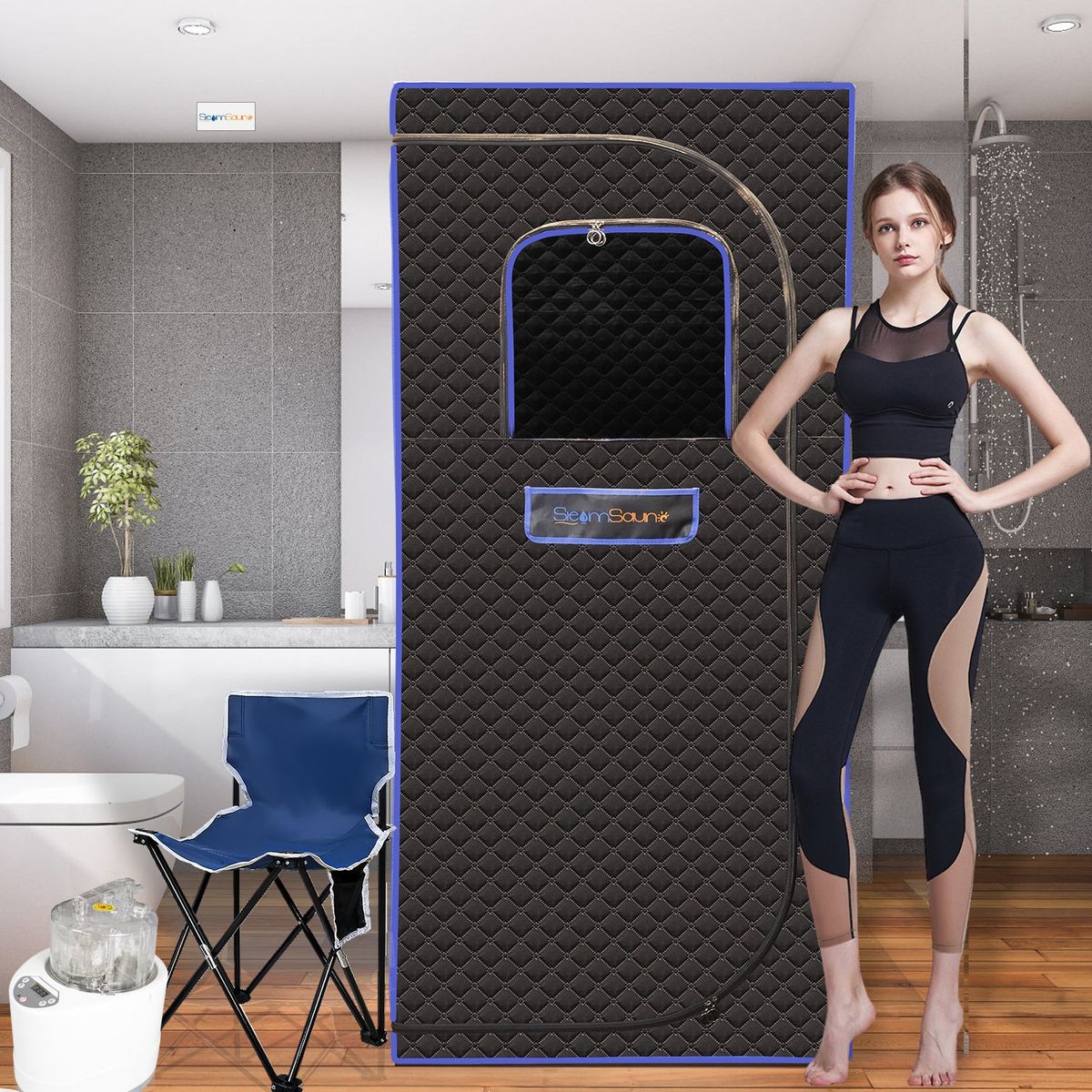 Sojourner Portable Sauna for Home - Steam Sauna Tent, Personal Sauna - Sauna Heater, Tent, Chair, Remote Included for Home Sauna - Enjoy Your Own Personal Spa