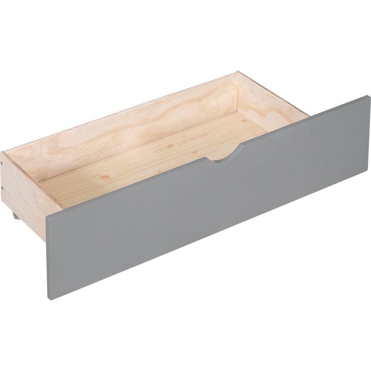 Twin over Twin Bunk Bed With 2 Drawers and Multi-layer Cabinet, Gray