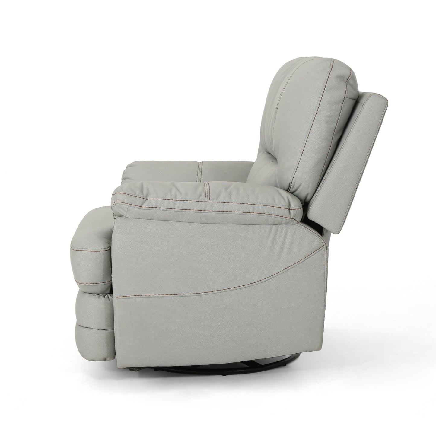 39.5" Wide Faux Leather Power Swivel Standard Recliner