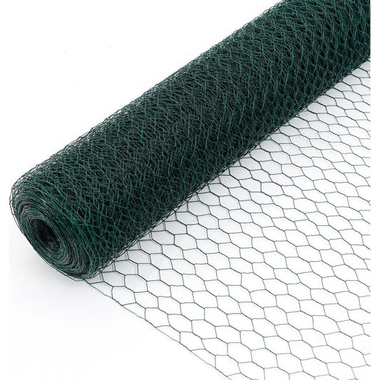 Large Size Galvanized Hexagonal Floral Green Chicken Wire, Outdoor Anti-Rust Chicken Wire Poultry Netting for Garden, Large Chicken Coop Wire Fencing