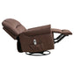 Massage Rocker Recliner Chair Rocking Chairs for Adults Oversized with USB Charge Port Soft Features a Manual Massage and Heat.BROWN