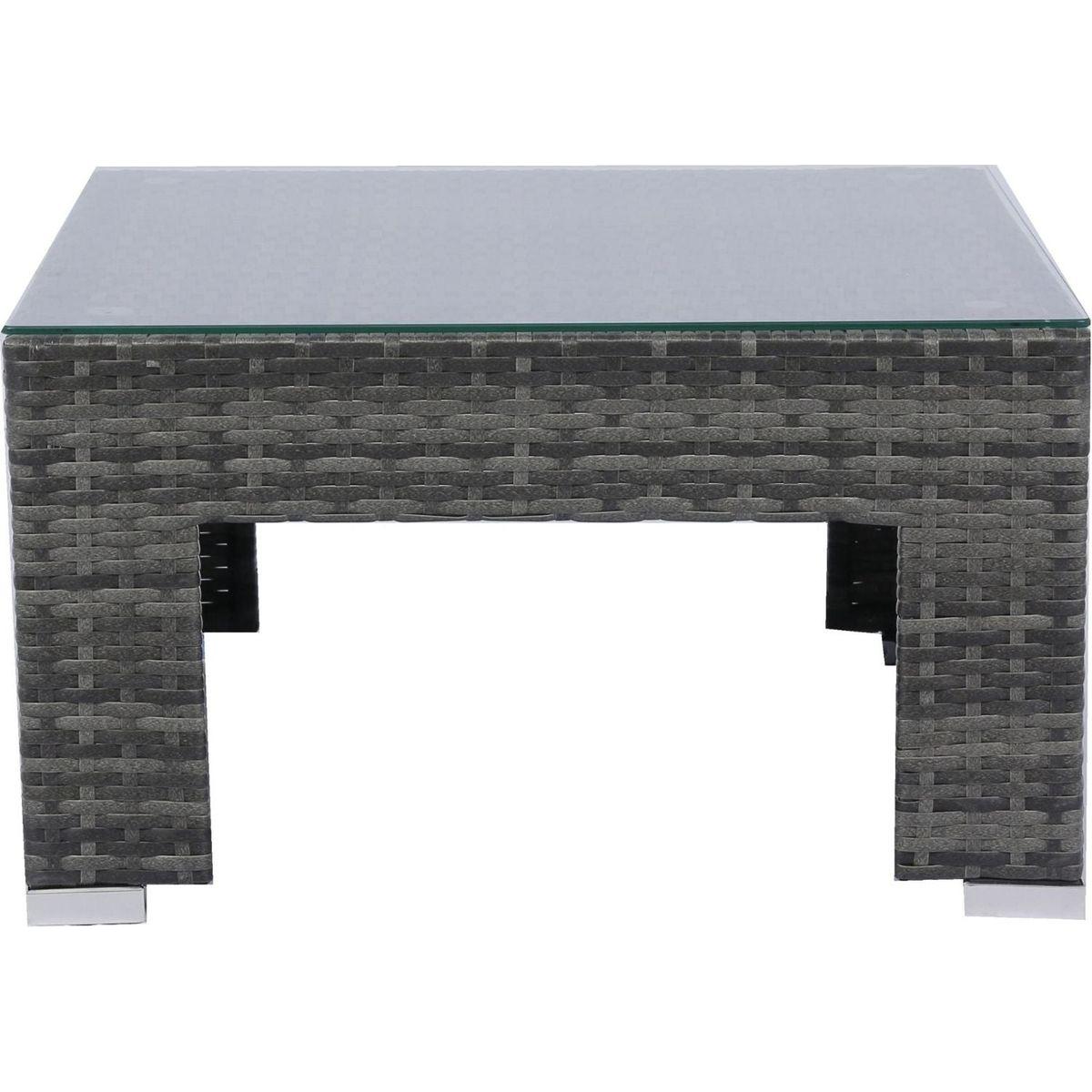 7-Piece Patio Furniture Set w/Retractable Canopy Wicker Rattan Sectional Sofa Set Patio Furniture with Washable Cushions for Lawn, Garden, Backyard, Poolside Grey wicker + Black Cushion