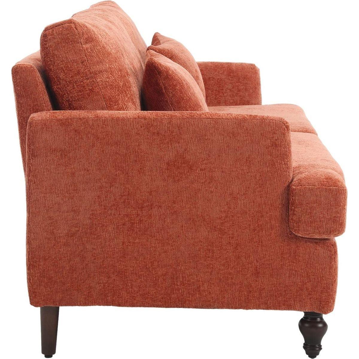 Modern chenille Fabric Loveseat, 2-Seat Upholstered Loveseat Sofa Modern Couch