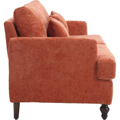 Modern chenille Fabric Loveseat, 2-Seat Upholstered Loveseat Sofa Modern Couch