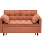 Folding sofa bed, adjustable back, access sofa, recliner, single bed, orange