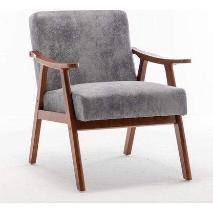 Mid-Century Modern Chair, Living Room Chair with Solid Wood Frame, Accent Chair Extra-Thick Backrest, Wingback Chair for Bedroom, Reading Room, Living Room, Lounge Chair Indoor