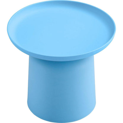 Light blue plastic side table Stylish and Versatile Plastic Round Side Table