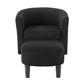 Swivel Accent Chair 360 Comfy Recliner Corduroy Arm Chair Single Sofa with Ottoman for Living Room Bedroom,Black